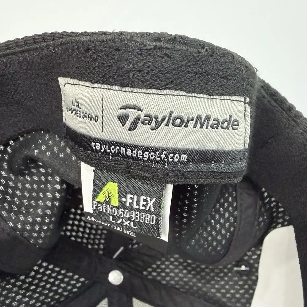 NWT TaylorMade Mens Black Golf M1 PSi A-Flex Stretched Fitted Hat Size L/XL
